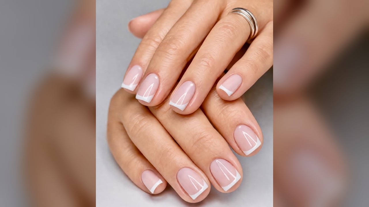 Manicure francesa cuadrada con puntas blancas — Valenti Studio, foto 20